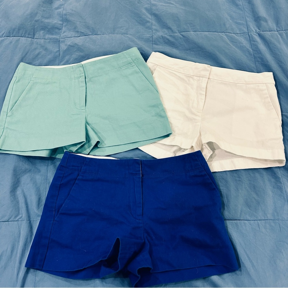 Crewcuts (J. Crew) Bundle Girl’s Shorts Set - Blue, White, and Green